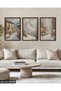 Snowy Street 3 Piece Wooden Framed Painting Act - 3