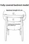 Bohemian Chair Cover - Full Back Coverage - Flexible Elastic Washable - Stone Gray - 3