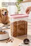 1 Piece 1.7 Lt Food Storage Box – Transparent Body with Lid, Practical Storage for Dry Food and Treats, Pet Food Container