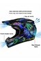 Children's Motocross Helmet, Downhill Motorcycle Helmet for Men and Women, Full Face Motocross Helmet, Complete Set Including Gloves, Mask, Goggles, Helmet Liner Included in 2 Sizes 57-58 cm - 3