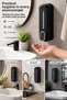 Black 300 ml Wall Mounted Liquid Soap Dispenser with Push-Up Chamber - 2