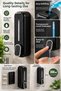 Black 300 ml Wall Mounted Liquid Soap Dispenser with Push-Up Chamber - 5