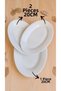 3-Piece Porcelain Boat Set 25cm Medium and 20cm Small Size - Tableware Presentation Plate - 2