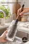4 Pieces Jar Brush – 2-in-1 Jar and Bottle Cleaning Brush, Detachable Straw Brush, Walnut Patterned Handle, Bottle Brush