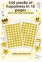 Smiling Heart Sticker Set 540 Pieces 10 Sheets Yellow Smile Heart Sticker – Notebook, Laptop, Gift Decoration Label