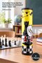4Pcs Large Roll-Up Chess Set – Portable Chess Kit Compact Roll Chess Set for School Activities