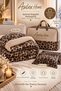 Single Leopard Patterned Premium Welsoft Quilt Set, Double-Sided Warm and Plush Winter Quilt, Pillowcase and Bag Set - 6