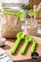 4 Pieces Bag Clips with Measuring Spoons – Bag Sealer and Measuring Spoon, Food Grade Pp, Three Different Sizes, Kitchen and Travel, Bag Clip Spoon