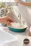 5 Pieces of Sink-Shaped Soap Dishes – Vintage Design Plastic for Bathroom Countertops and Sink Edges, Soap Dish, Decorative