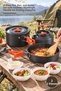 2-Piece Camping Cooking Set – 3-Piece Pot Pan Teapot, Aluminum Outdoor Camping Cookware with Foldable Handle