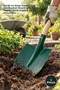 5 Pieces Construction Shovels – 25X30 cm Green Garden and Construction Site Shovels with Steel Body, Soil Digging Shovel