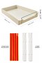 2-Pack Large Rail Cabinet Organizer - Pantry Kitchen Bathroom Organizer Shelf Multi-Purpose Sliding Drawer - 5