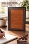 4 Pieces of Wooden Leather Notebooks – Notepad with Leather Cover, Wooden Design, 180 Sheets, Journal Notebook