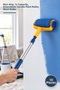 10 Practical Paint Rollers – 1 L Capacity with Non-Drip Inner Tank, Paint Roller with Extension Attachment, Wool Roller