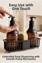 Amber Set of 2 Glass Soap Dishes |   Hand and Dish Soap Set |   Bathroom Organizer with Stand |   250 ml X 2 - 7