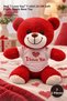 2 Pieces Plush Teddy Bear – 25 cm Soft Plush Teddy Bear with Red I Love You T-Shirt Plush Toy