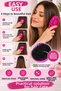 Neon Pink Diamond Design Detangling Hairbrush Compact Hair Brush - 3