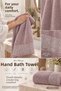 Luxury Patterned Hand and Face Bath Towel 100% Cotton 1 Piece Water Absorbent Odorless Bride's House Lilac Color - 2