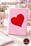 4 Pieces of Pink Notebook with Plush Heart – Lined Notebook with Plush Cover 75 Pages, Gift Notebook, Plush Notebook