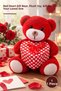1 Piece Plush Bear with Heart Box – Red Heart Gift Bear, Plush Toy, Gift for Lover, Gift Bear