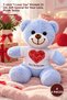 4 Plush Teddy Bears – with T-Shirt and'I Love You' Print, 25 Cm, Special for Gifts to Lovers, Plush Teddy