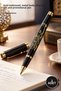3 Pieces Basmala Embossed Roller Pen – Gold Gilded Embossing, Metal Body, Blue Ink, Gift and Promotional Pen