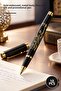 10 Pieces Basmala Embossed Roller Pen – Gold Gilded Embossing, Metal Body, Blue Ink, Gift and Promotional Pen