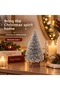 15 cm Glittered Christmas Table Pine Tree, Glittered Tree, Table Decoration, Ornate Tiny Pine Tree - 6