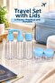 6 Pieces Travel Bottle Set Empty Cosmetic Bottles with Lids Travel and Daily Use Set - 2