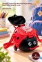 2 Pieces of Children's Water Bottles – Ladybug Patterned Wheeled School Water Bottle with Straw and Strap Kids Water Bottle Sipper