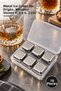18 Pieces Stainless Steel Whiskey Stones – Metal Ice Stones Beverage Cooler Whiskey Stones 9.5 X 6.2 cm