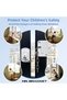 Adhesive Child Window Safety Lock with Adjustable Chain White - Refrigerator Cabinet Door Lock - 4