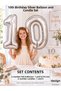 1-20 Years Old Silver Number Foil Balloon and Number Candle Set – 74 cm Birthday Decoration Set