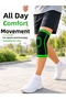Knitted Knee Brace Breathable Flexible Knee Supporter for Sports and Daily Use Black Green