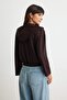 Kahverengi Soft/Yumuşak Dokunuşlu Kapüşonlu Fermuarlı Oversize Örme Hırka/Sweatshirt TWOAW27SW00090 - 5