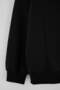 Siyah Dokuma Garni Detaylı Oversize Kalıp Polo Yaka Kalın Polarlı Örme Sweatshirt TWOAW26SW00116 - 7