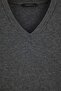 Wardrobe Essentials Antrasit Yün İçerikli Regular/Normal Kesim V Yaka Basic Triko Kazak TMNAW27KZ00032 - 2
