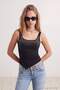 Black Thick Strap Embroidered Blouse Tpraw27Bz00047 - 4