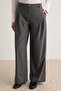 Antrasit Çizgili Pilili Wide Leg/Geniş Paça Kumaş Pantolon TWOAW27PL00061 - 3