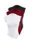 Siyah-Ekru-Bordo 3'lü Paket Fitted/Vücuda Oturan Dik Yaka Örme Bluz TWOSS26BZ01131 - 11