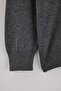Wardrobe Essentials Antrasit Yün İçerikli Regular/Normal Kesim V Yaka Basic Triko Kazak TMNAW27KZ00032 - 3