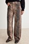 Kahverengi Bambi Desenli Yüksek Bel Baggy Jeans TWOAW27JE00263 - 3