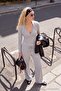 Gray Melange Back Star Printed Straight/Cut-Off Knitted Sweatpants Twoaw27Ea00027 - 3