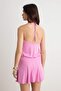 Pembe Düz Bodycon Halter Yaka Kolsuz Midi Esnek Astarlı Örme Elbise TWOSS26EL01102 - 4