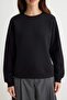 Gray Melange Black 2-Pack Thick Fleece Lined Regular Fit Basic Knitted Sweatshirt Twoaw24Sw00101 - 6