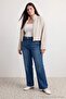Blue High Waist Plus Size Jeans Tbbaw27Cj00038 - 2