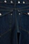 Koyu Mavi Kemer Detaylı Normal Bel Wide Leg Jeans TWOAW27JE00257 - 3