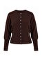 Wardrobe Essentials Kahverengi Bele Oturan Triko Hırka TWOAW27HI00070 - 5