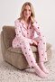 Pink Christmas/Winter Themed Soft Waffle Knitted Pajama Set Thmaw27Pt00233 - 2
