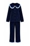 Lacivert Yaka ve Fırfır Detaylı Wellsoft Örme Pijama Takımı THMAW27PT00068 - 7